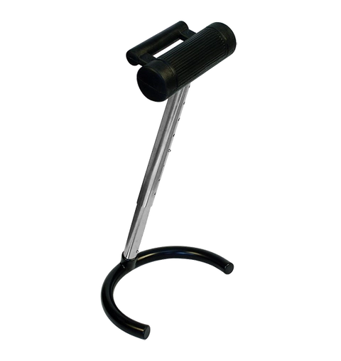 Siège assis debout inox / polyuréthane noir - Kango