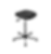 Semi-assis polyuréthane noir à patins - Kango