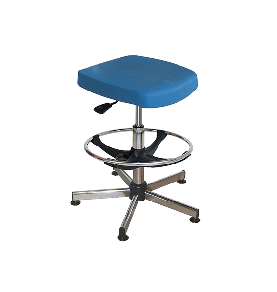 Semi-assis polyuréthane bleu avec repose-pieds - Kango