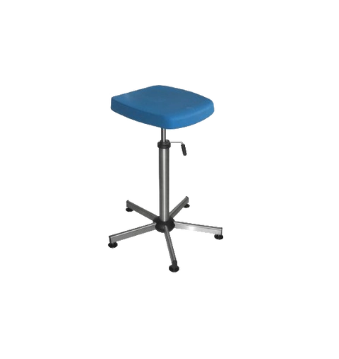 Siège semi-assis professionnel inox / polyuréthane bleu - Kango