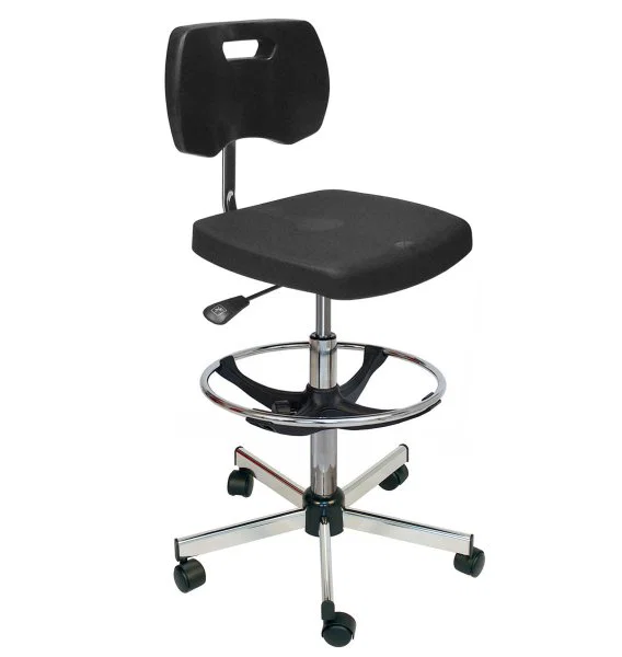 Chaise polyurethane confort avec roulettes - Kango