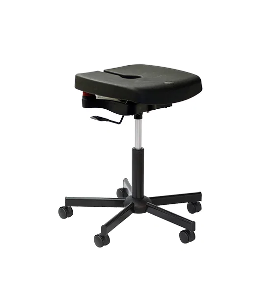 Tabouret professionnel polyuréthane Koncept noir à roulettes - Kango