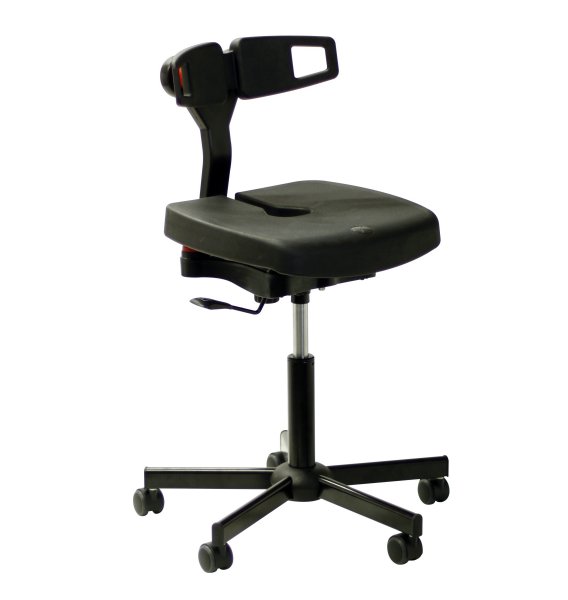 Chaise polyuréthane noire Koncept - Kango