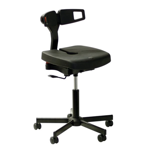 Chaise polyuréthane noire Koncept - Kango