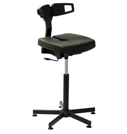 Chaise professionnelle Koncept Polyuréthane noire à patins - Kango