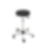 Tabouret polyuréthane noir à roulettes - Kango