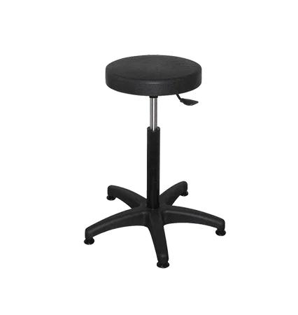 Tabouret polyuréthane noir à patins - Kango