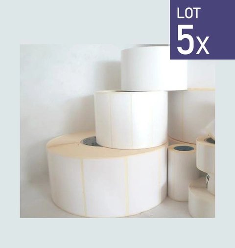 Rouleaux avec étiquettes pour imprimante - YKT-A05S05 - Lot de 5 - Kern