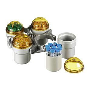 Kit rotor libre 4 places + 4 nacelles 290 ml + 4 adaptateurs pour 16 x 5-7 ml Vacu