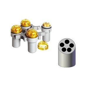 Kit rotor libre 4 places + 4 nacelles max. 100 ml + 4 portoirs réducteurs Vacu 5 ml