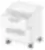 Meuble mobile en acier à 4 tiroirs H150 mm avec serrure, L450 x p516 x H740 mm