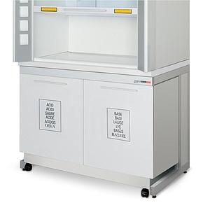 Meuble 2 portes grises, séparation centrale, 2 étagères, L1200xP470xH790 mm - ASEM