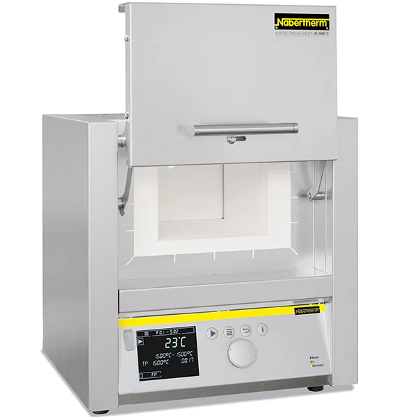 Fours Nabertherm : four à moufle professionnel Nabertherm LT 5/11, porte guillotine