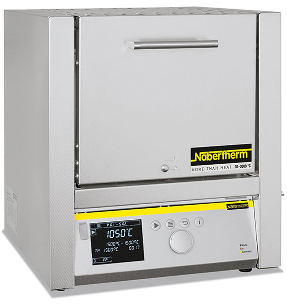 Spécifique substances agressives : four à moufle professionnel Nabertherm L9/11/SKM, programmateur C550