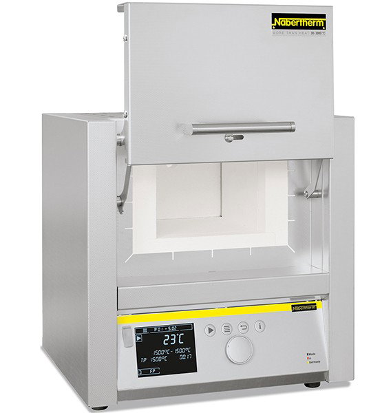 Spécifique substances agressives : four à moufle professionnel Nabertherm L9/11/SKM, programmateur C550