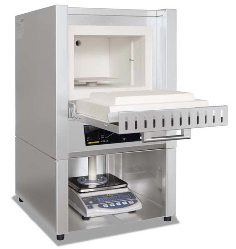 Système de four moufle avec balance L 9/11/SW - Nabertherm - Programmateur B510, porte guillotine