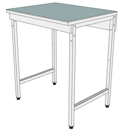 Paillasse murale verre émaillé - L750 x p600 x H900 mm