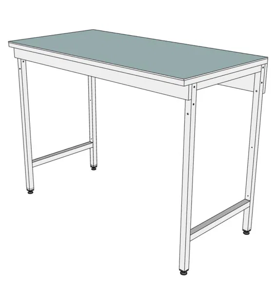 Paillasse murale verre émaillé - L1200 x p600 x H900 mm