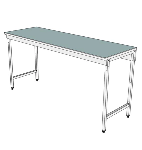 Paillasse murale verre émaillé - L1800 x p600 x H900 mm