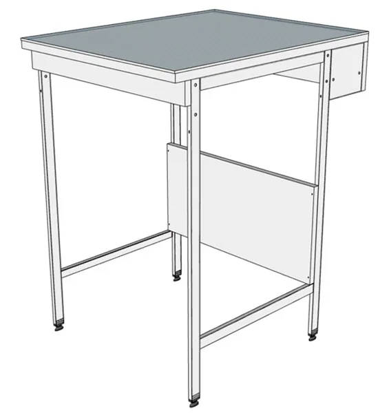 Paillasse murale verre émaillé - L600 x p750 x H900 mm