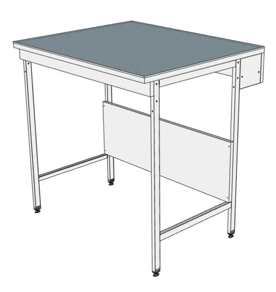 Paillasse murale verre émaillé - L900 x p750 x H900 mm
