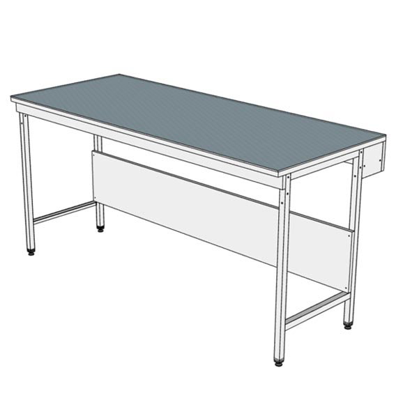 Paillasse murale verre émaillé - L1800 x p750 x H900 mm