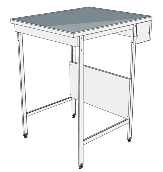 Paillasse murale verre émaillé - L600 x p900 x H900 mm