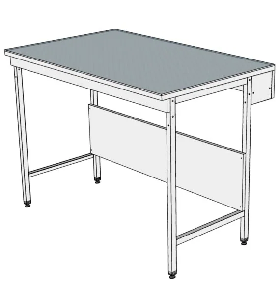 Paillasse murale verre émaillé - L1200 x p900 x H900 mm