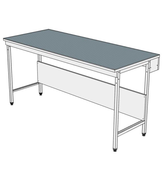 Paillasse murale verre émaillé - L1800 x p900 x H900 mm