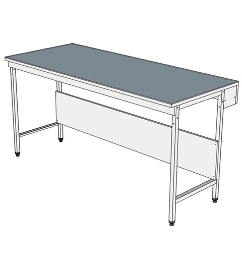 Paillasse murale verre émaillé - L1800 x p900 x H900 mm