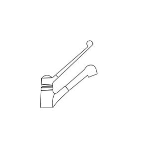Robinet Inox monotrou avec douchette extensible - Bano