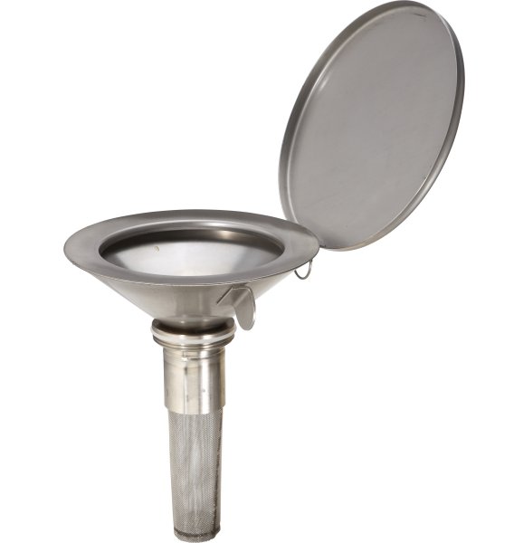Entonnoir de sécurité plat T180 - inox - avec filetage 2" - Rötzmeier