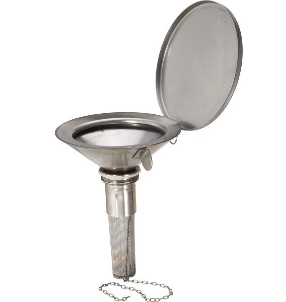 Entonnoir de sécurité plat T182 - inox - avec filetage grossier 2" - Rötzmeier
