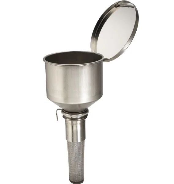 Entonnoir de sécurité droit TS - inox - avec filetage grossier 2" - Rötzmeier