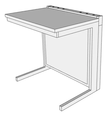 Paillasse murale grès étiré - L900 x p660 x H900 mm