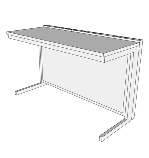 Paillasse murale grès étiré - L1500 x p660 x H900 mm