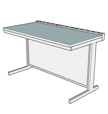 Paillasse murale verre émaillé - L1500 x p810 x H900 mm