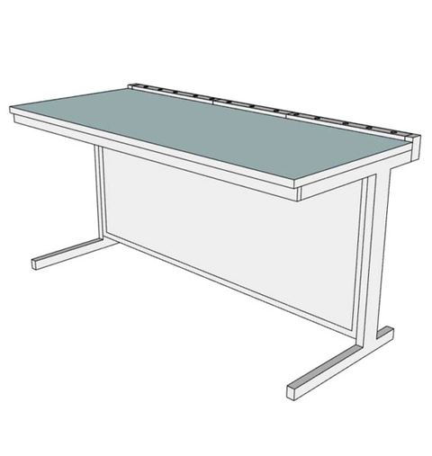 Paillasse murale verre émaillé - L1800 x p810 x H900 mm