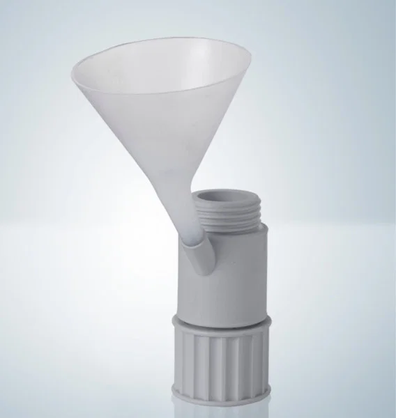Adaptateur avec tubulure de remplissage RS 12/21 pour entonnoir - Hirschmann