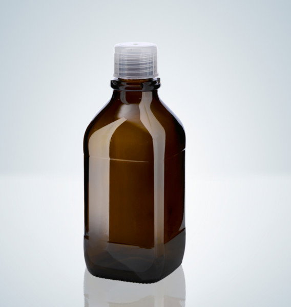 Flacon en verre ambré - 500ml - Filetage A32 - Hirschmann