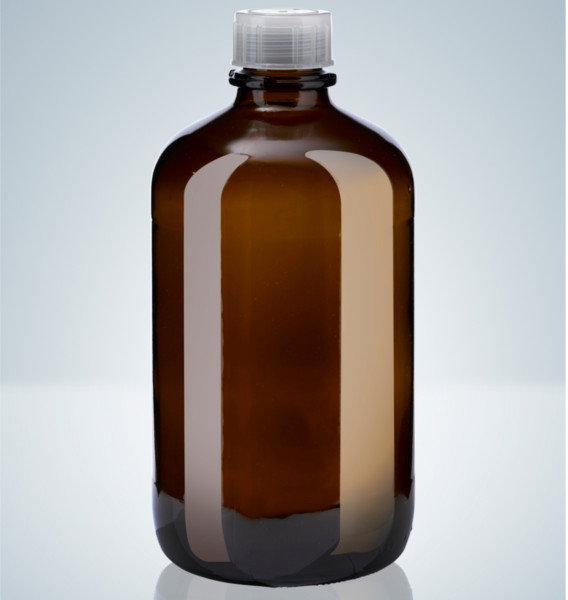 Flacon en verre ambré - 2500 ml - Filetage A45 - Hirschmann