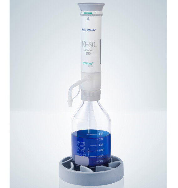 Distributeur Ceramus classic pour dosage manuel - 10.0 à 60.0 ml - Hirschmann