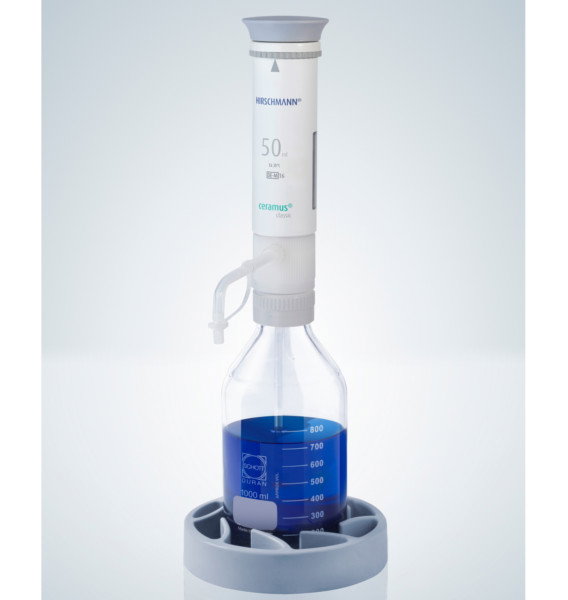 Distributeur Ceramus classic pour dosage manuel - 50.0 ml fixe - Hirschmann