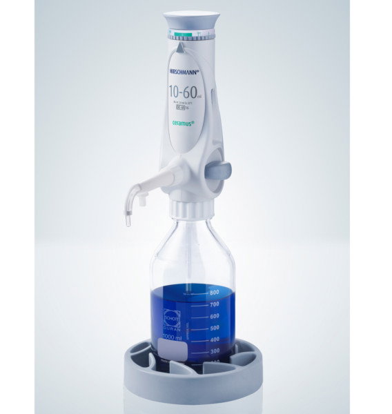 Distributeur Ceramus pour dosage manuel - 10.0 à 60.0 ml - Hirschmann