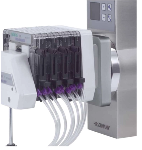 Tête de pompe multicanale Rotarus® MKF 8-4 - 8 canaux, 4 galets - Hirschmann