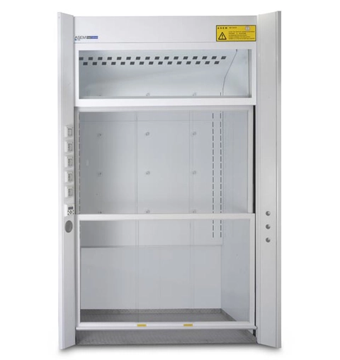 Sorbonne Walk in - Classe M0 - 2 guillotines à vitre fixe - L1179 x p1115 x H2500 mm