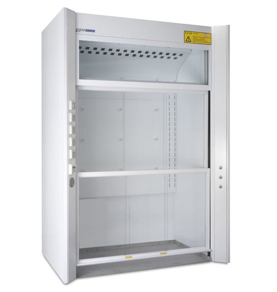 Sorbonne Walk in - Classe M0 - 2 guillotines à vitre fixe - L1779 x p1115 x H2500 mm