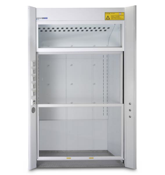 Sorbonne Walk in - Classe M0 - 2 guillotines à vitre fixe -  L2379 x p1115 x H2500 mm
