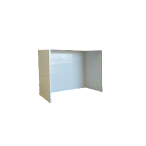 Support 3 côtés en PVC pour hotte murale, L1200 x l900 x H800 mm