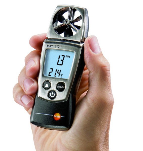 Anemometre : Mesure de la vitesse d'air - anémomètre à hélice - Testo 410-1